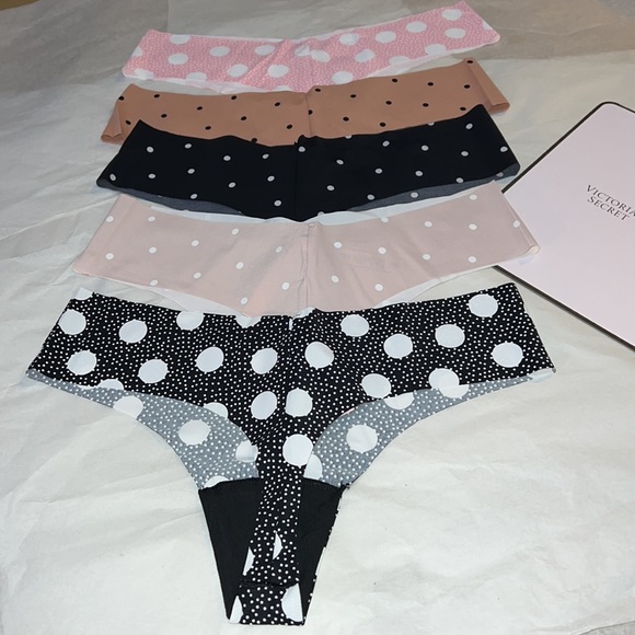 5pk Victoria's Secret THONG No Show Panties XL - Picture 7 of 15